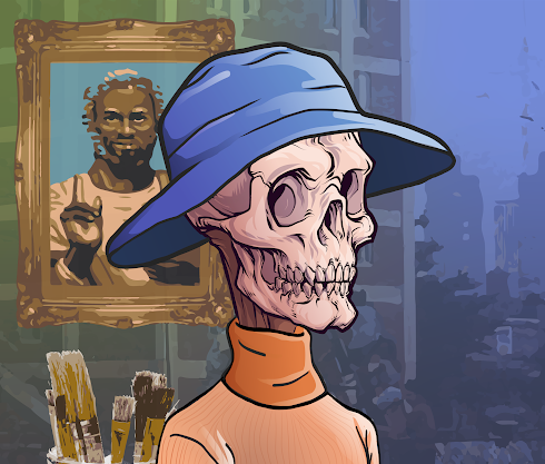 The painter skull